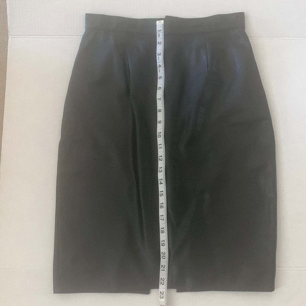 Black leather skirt